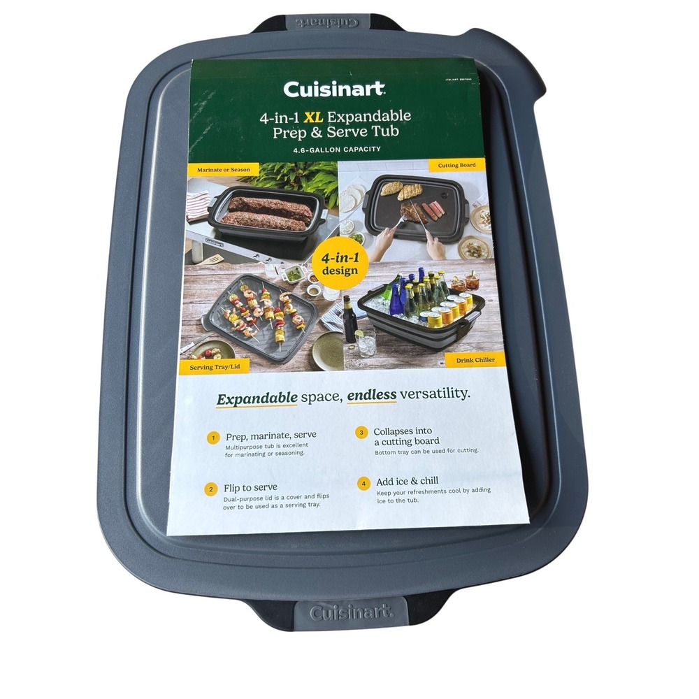 Cuisinart‎ Gray 4-in-1 XL Expandable Prep & Serve Tub XL